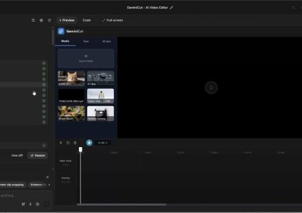 Gemini 中类似 CapCut 的视频编辑器 UI