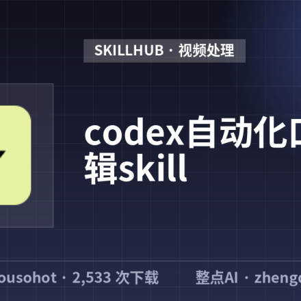 codex自动化口播剪辑skill