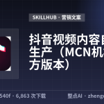 抖音视频内容自动化生产（MCN机构官方版本）