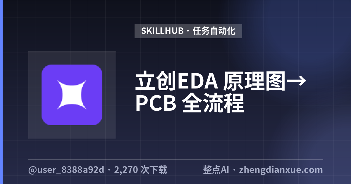立创EDA 原理图→PCB 全流程