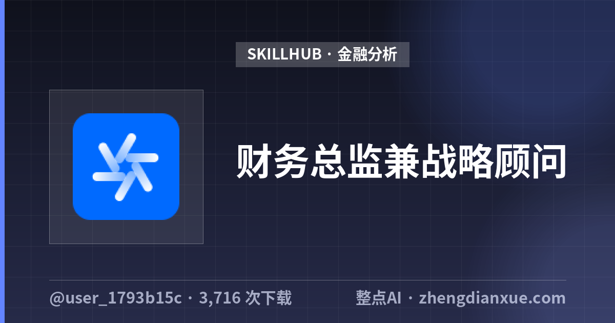 财务总监兼战略顾问