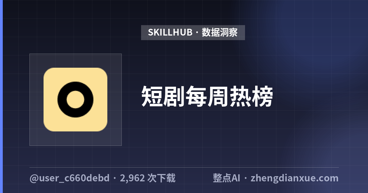 短剧每周热榜
