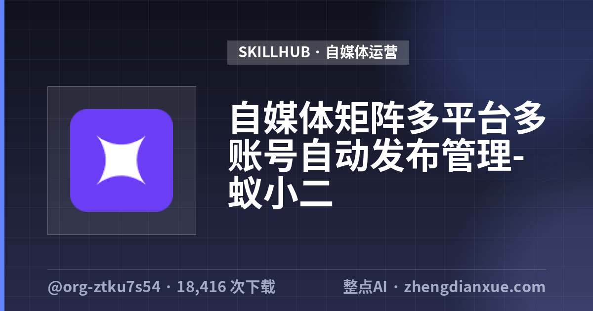 自媒体矩阵多平台多账号自动发布管理-蚁小二